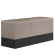 CUBO | Firkantet puff sett | taupe | lær