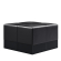 CUBO | Juego de puff cubo | Negro | Cuero