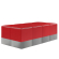 CUBO | Bistro Hockerbank | Rot | Leder