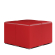 CUBO FULL | Bistro Hockerbank | Rot | Leder