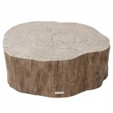 DAINTREE | Table de jardin | L: H 106 x 35,6 cm | Béton | Chêne