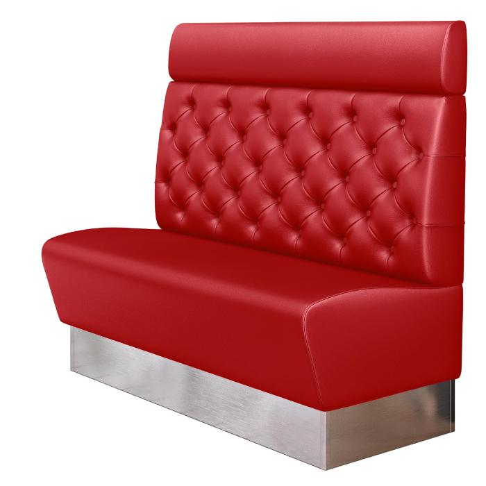 DALLAS | Banco tapizado para hostelería | Ancho:Alto 100 x 128 cm | Rojo | Chesterfield | Cuero