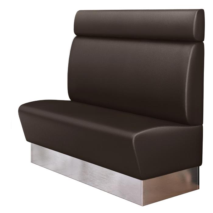 DALLAS | Banco tapizado para hostelería | Ancho:Alto 120 x 128 cm | Marrón | Suave | Cuero