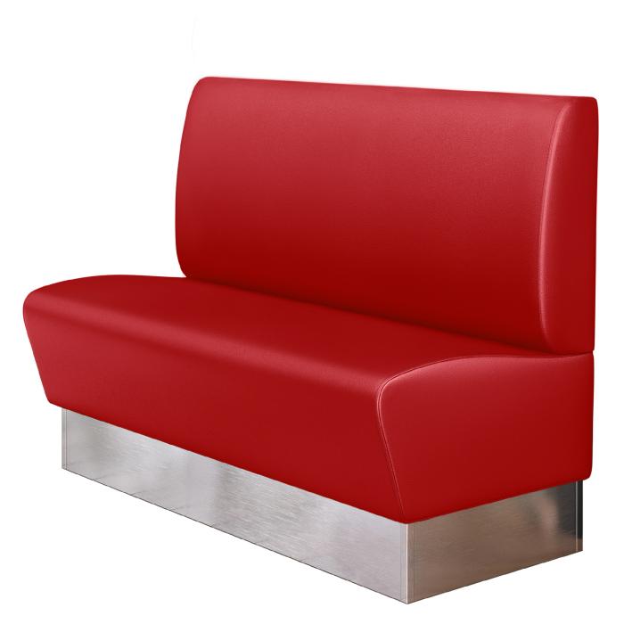 DALLAS | Banco tapizado para hostelería | Ancho:Alto 160 x 103 cm | Rojo | Suave | Cuero