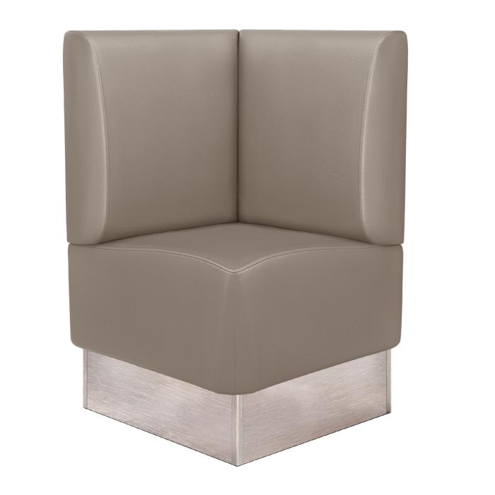 DALLAS | Banco esquinero para hostelería | Ancho:Alto 64 x 103 cm | Taupe | Suave | Cuero