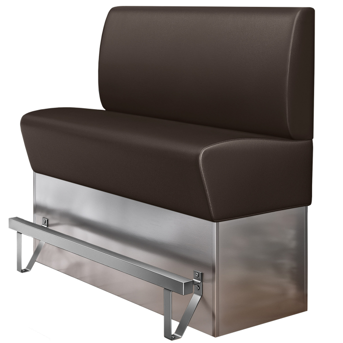 DALLAS | Catering High Bench | W:H 180 x 133 cm | Brown | Smooth | Leather