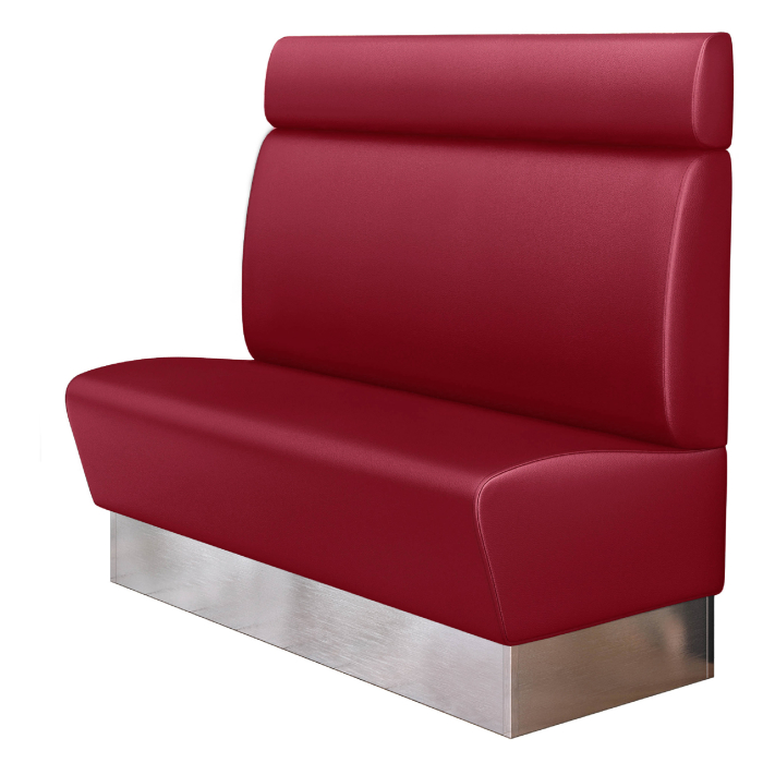 DALLAS | Banc de restaurant | L:H 180 x 128 cm | Rouge | Lisse | Cuir