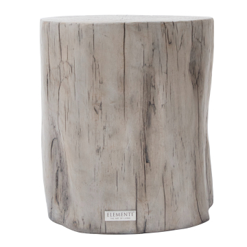 DAINTREE | Design Beistelltisch | B: H 49 x 50 cm | Beton | Eiche Weiss