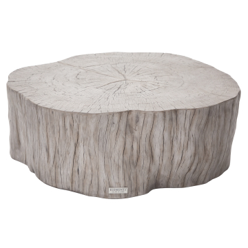 DAINTREE | Table de jardin | L x H 106 x 35 cm | Béton | Chêne blanc