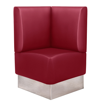 DALLAS | Gastro Eckbank | B:H 64 x 103 cm | Rot | Glatt | Leder