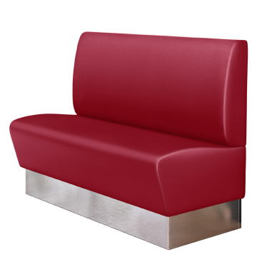 DALLAS | Gastrobank | B:H 140 x 103 cm | Rot | Glatt | Leder