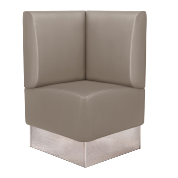 DALLAS | Hörnbänk för restauranger | B:H 64 x 103 cm | Taupe | Slät | Läder