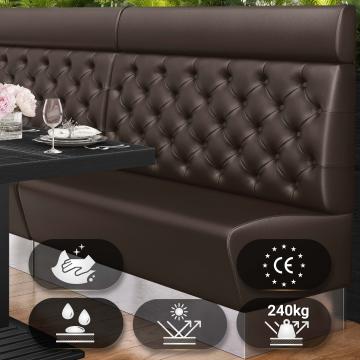 DALLAS | Gastrobank | B:H 100 x 128 cm | Braun | Chesterfield | Leder