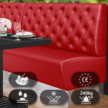 DALLAS | Gastrobank | B:H 100 x 103 cm | Rot | Chesterfield | Leder