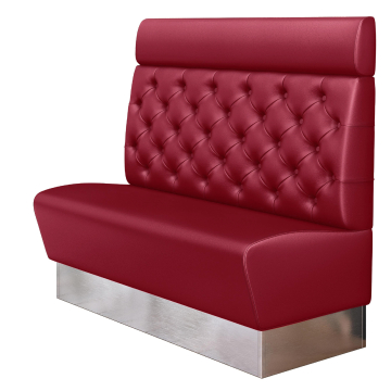 DALLAS | Gastrobank | B:H 100 x 128 cm | Röd | Chesterfield | läder