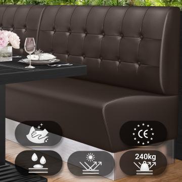 DALLAS | Gastrobank | B:H 100 x 103 cm | Braun | Chesterfield Button | Leder