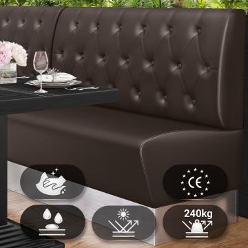 DALLAS | Gastrobank | B:H 100 x 103 cm | Braun | Chesterfield Raute | Leder