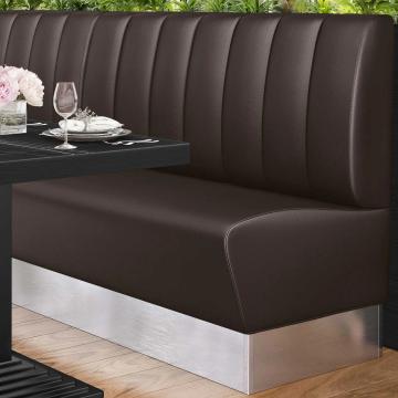 DALLAS | Restaurant Booth | W:H 140 x 103 cm | Brown | Striped | Leather