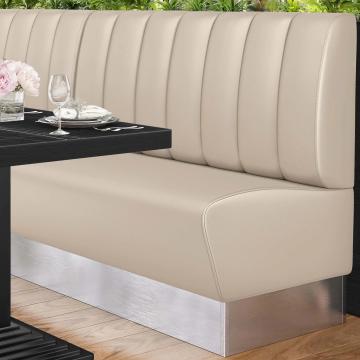 DALLAS | Restaurant Booth | W:H 140 x 103 cm | Cream | Striped | Leather