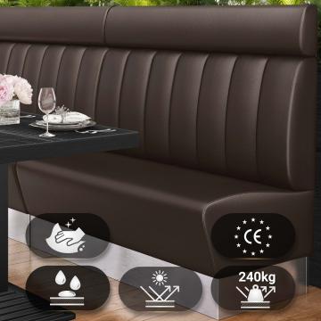 DALLAS | Gastrobank | B:H 120 x 128 cm | Braun | Gestreift | Leder