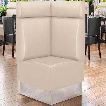 DALLAS | Gastro hörnbänk | B:H 60 x 128 cm | Grädde | Smidig | Läder