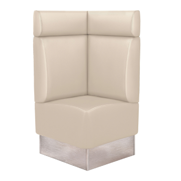 DALLAS | Gastro Eckbank | B:H 64 x 128 cm | Creme | Glatt | Leder