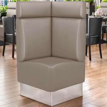 DALLAS | Gastro hörnbänk | B:H 60 x 128 cm | Taupe | Smidig | Läder