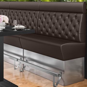 DALLAS | Gastro Hochbank | B:H 100 x 158 cm | Braun | Chesterfield | Leder