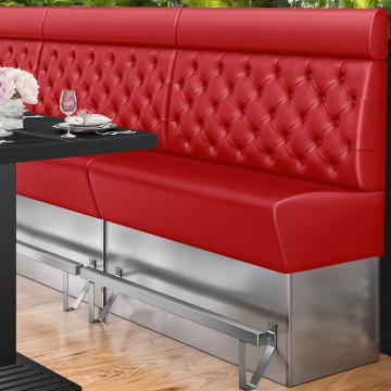 DALLAS | Gastro Hochbank | B:H 100 x 158 cm | Rot | Chesterfield | Leder