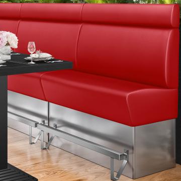 DALLAS | Gastro Hochbank | B:H 120 x 158 cm | Rot | Glatt | Leder