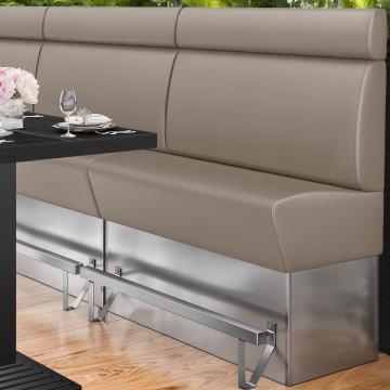 DALLAS | Gastro Hochbank | B:H 120 x 158 cm | Taupe | Glatt | Leder