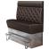 DALLAS | Hög restaurangsoffa | B:H 140 x 158 cm | Brun | Chesterfield | Läder