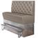 DALLAS | Hög restaurangsoffa | B:H 140 x 133 cm | Taupe | Chesterfield | Läder