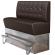 DALLAS | Hög restaurangsoffa | B:H 140 x 133 cm | Brun | Chesterfield-knapp | Läder