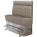 DALLAS | Hög restaurangsoffa | B:H 140 x 158 cm | Taupe | Chesterfield-knapp | Läder