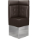 DALLAS | Hörnsoffa till restaurang | B:H 64 x 158 cm | Brun | Chesterfield-knapp | Läder