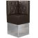 DALLAS | Hörnsoffa till restaurang | B:H 64 x 133 cm | Brun | Chesterfield romb | Läder