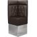 DALLAS | Hörnsoffa till restaurang | B:H 64 x 158 cm | Brun | Chesterfield romb | Läder