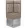 DALLAS | Hörnsoffa till restaurang | B:H 64 x 158 cm | Taupe | Chesterfield romb | Läder