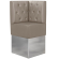 DALLAS | Gastro hjørnesalong | Høyde: B: 64 x 133 cm | Taupe | Chesterfield Ruten | Lær