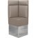 DALLAS | Hörnsoffa till restaurang | B:H 64 x 158 cm | Taupe | Smidig | Läder