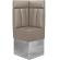 DALLAS | Hörnsoffa till restaurang | B:H 64 x 158 cm | Taupe | Randig | Läder