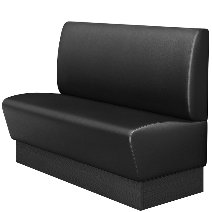 DENVER | Gastro bench | B: H 120 x 103 cm | Black | Smooth | Leather | Baseboard: Few