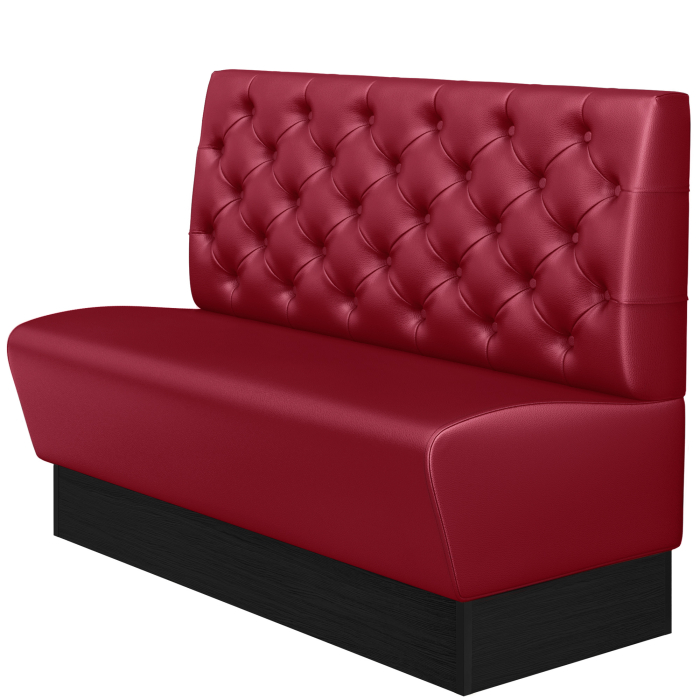 DENVER | Gastrobank | B:H 100 x 103 cm | Rot | Chesterfield | Leder