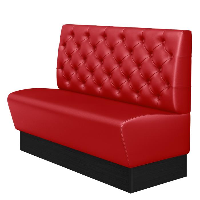 DENVER | Banco tapizado para hostelería | Ancho:Alto 100 x 103 cm | Rojo | Chesterfield | Cuero