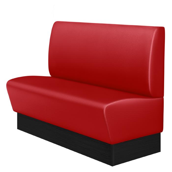 DENVER | Banco tapizado para hostelería | Ancho:Alto 160 x 103 cm | Rojo | Suave | Cuero