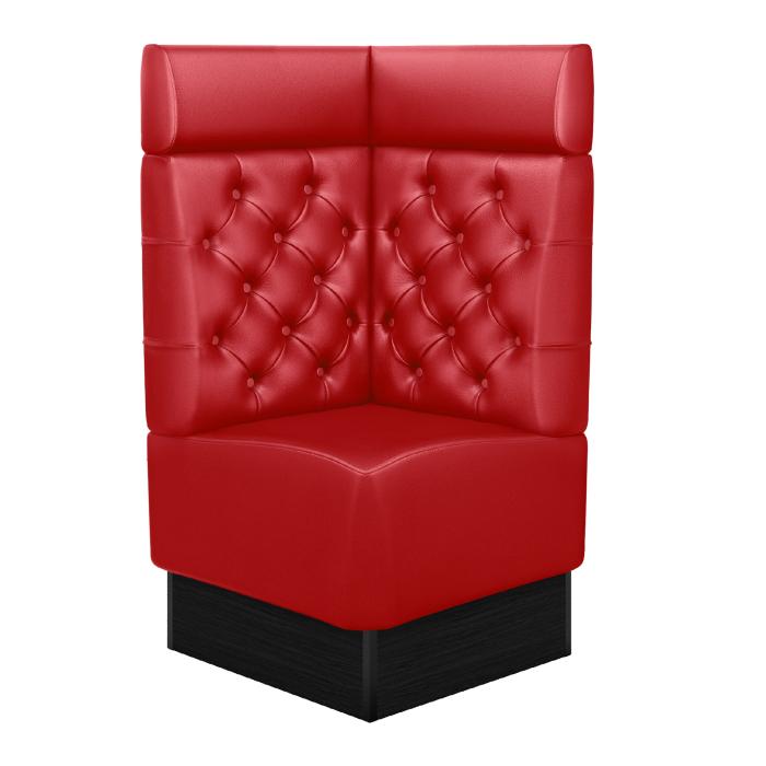 DENVER | Gastro Eckbank | B:H 64 x 128 cm | Rot | Chesterfield | Leder