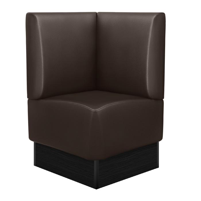 DENVER | Banco esquinero para hostelería | Ancho:Alto 64 x 103 cm | Marrón | Suave | Cuero