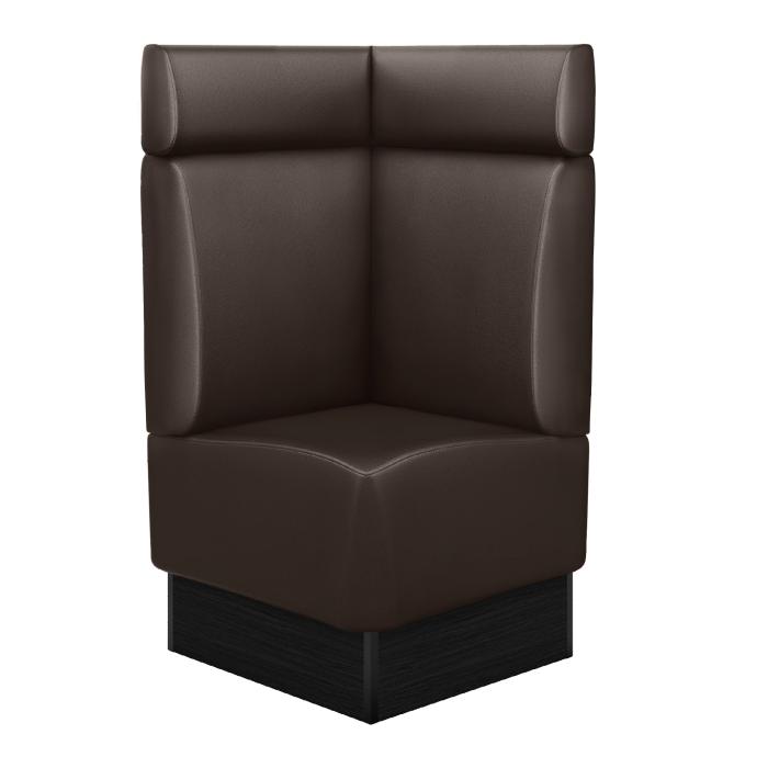 DENVER | Banco esquinero para hostelería | Ancho:Alto 64 x 128 cm | Marrón | Suave | Cuero