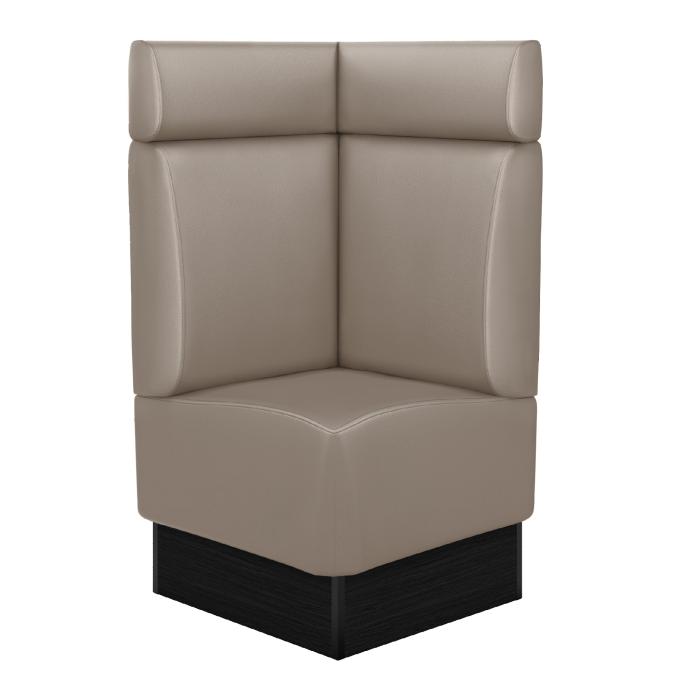 DENVER | Banco esquinero para hostelería | Ancho:Alto 64 x 128 cm | Taupe | Suave | Cuero